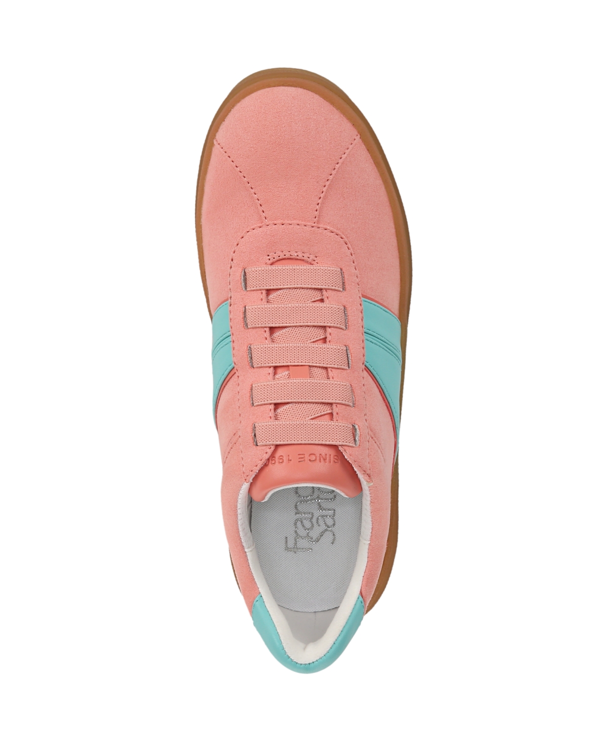 Franco Sarto Women's Vinto Lace Up Platform Sneakers In Coral Pink Fabric