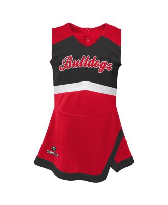 Big Girls Red Georgia Bulldogs Cheer Captain Jumper Dress