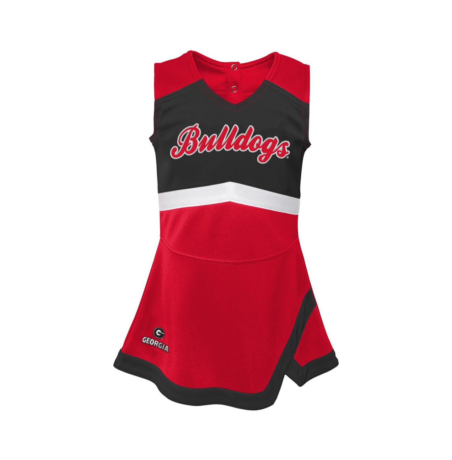 Платье Outerstuff Red Georgia Bulldogs Cheer Captain Jumper Dress для девочек — фото 3
