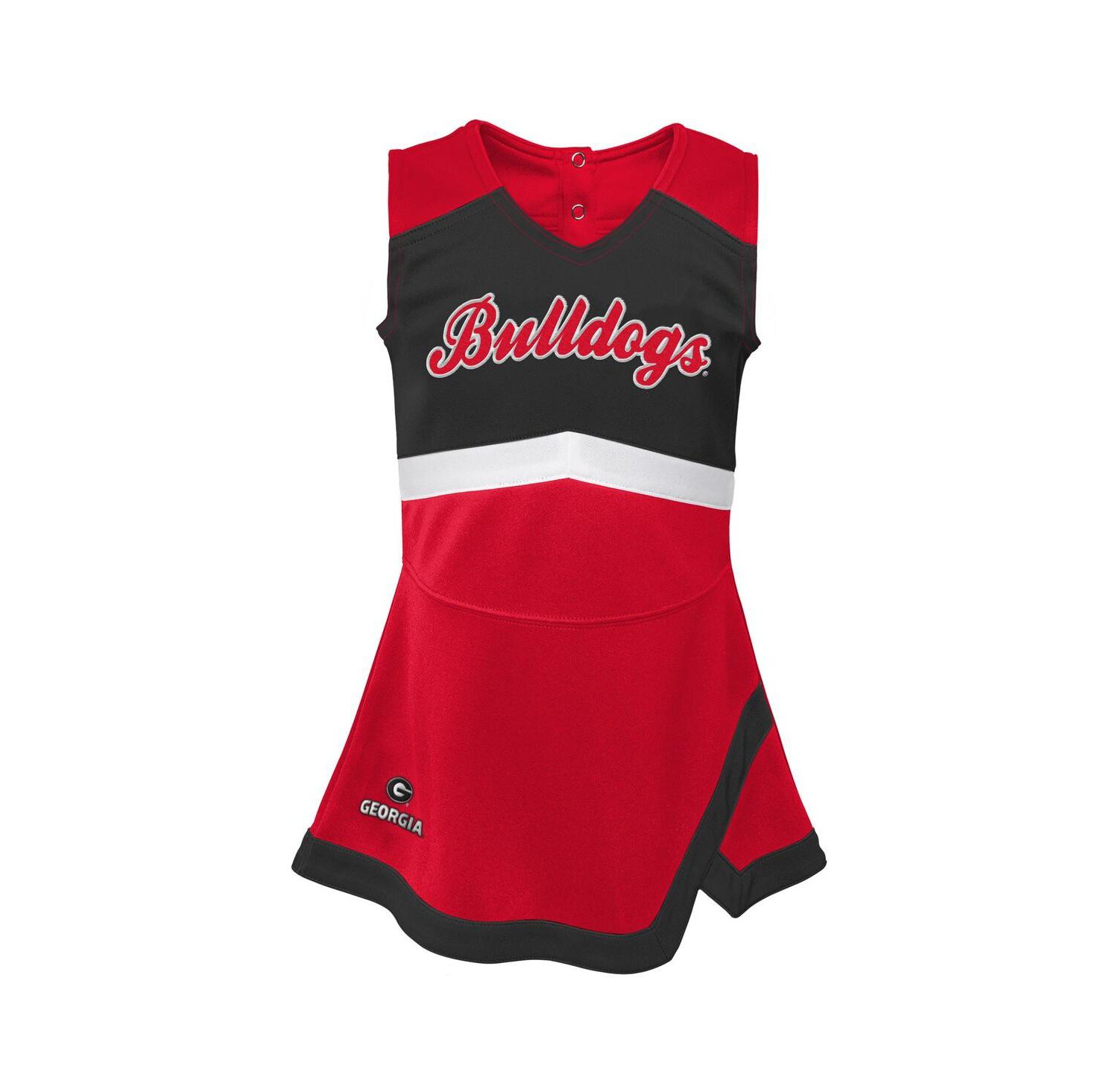 Big Girls Red Georgia Bulldogs Cheer Captain Jumper Dress