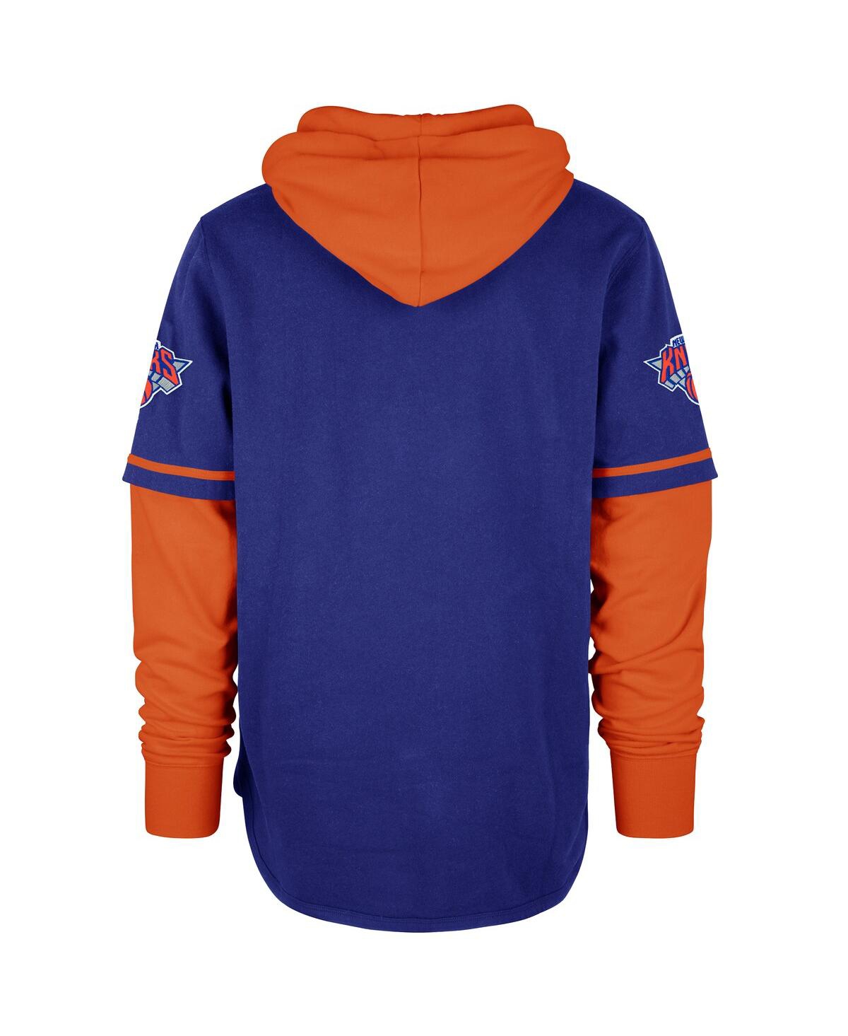 47 Brand Men'sNew York Knicks Trifecta Shortstop Pullover Hoodie - Royal
