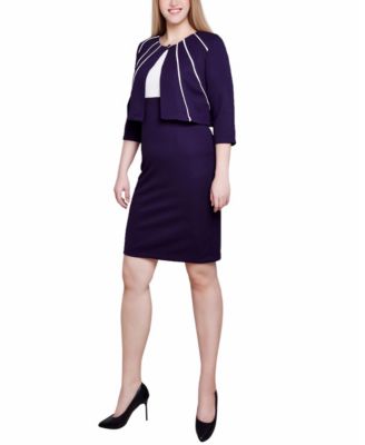 Women's 3/4 Sleeve Two Piece Dress Set