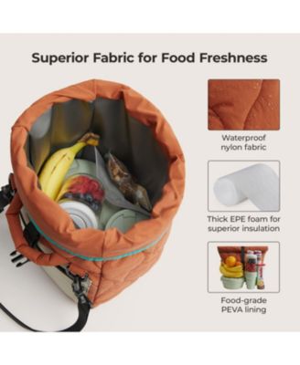 Walker Roll Top Lunch Bag with Adjustable Shoulder Strap Tangerine