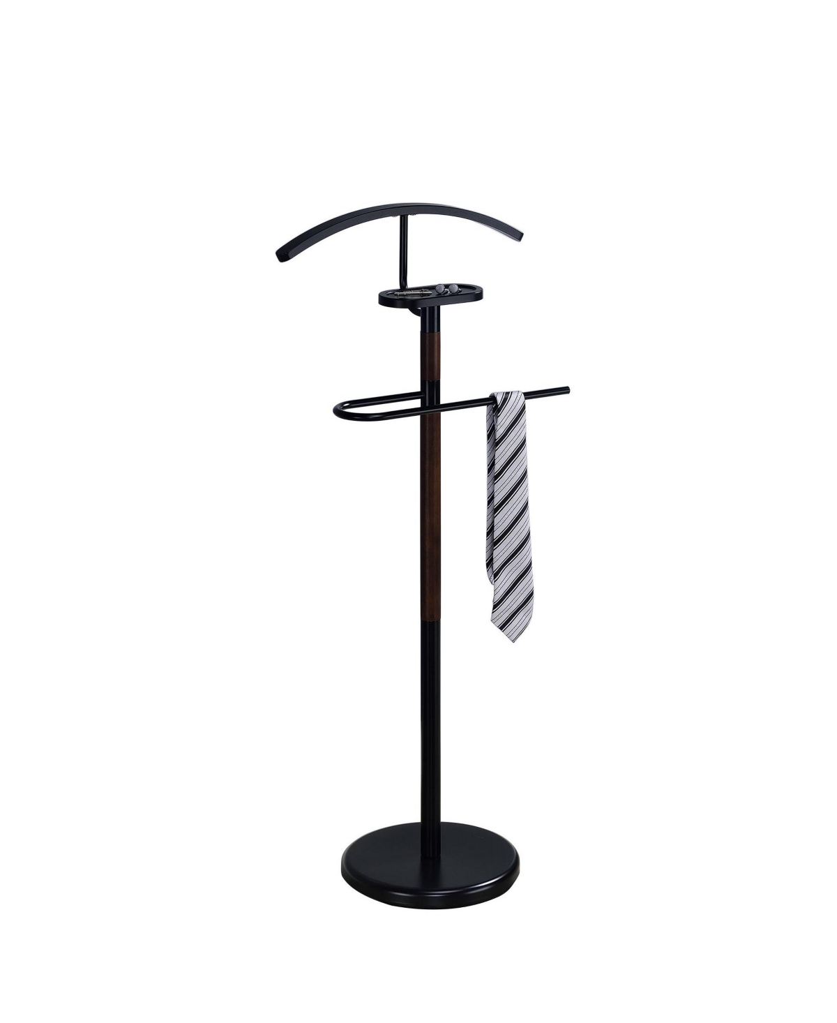 Kings Brand Furniture WarrenMetal Valet Tie and Coat Hanger - Black
