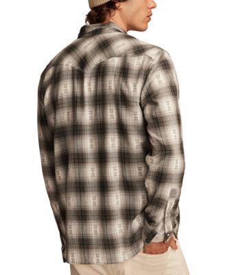 Мужская клетчатая рубашка в западном стиле от Lucky Brand, футболка Grateful Dead и брюки свободного покроя