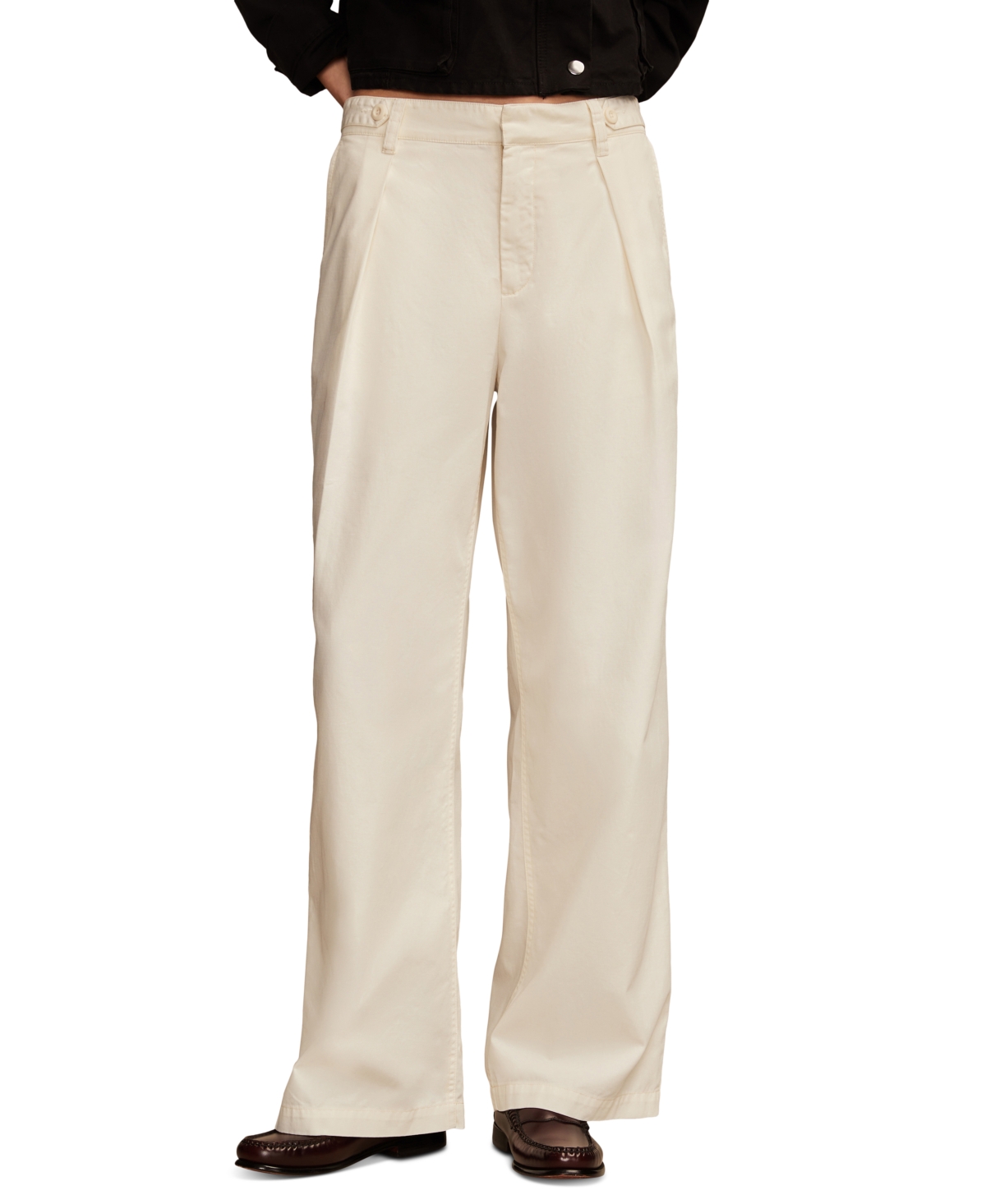 LUCKY BRAND WOMEN'S WIDE-LEG PLEATED-WAIST PANTS 