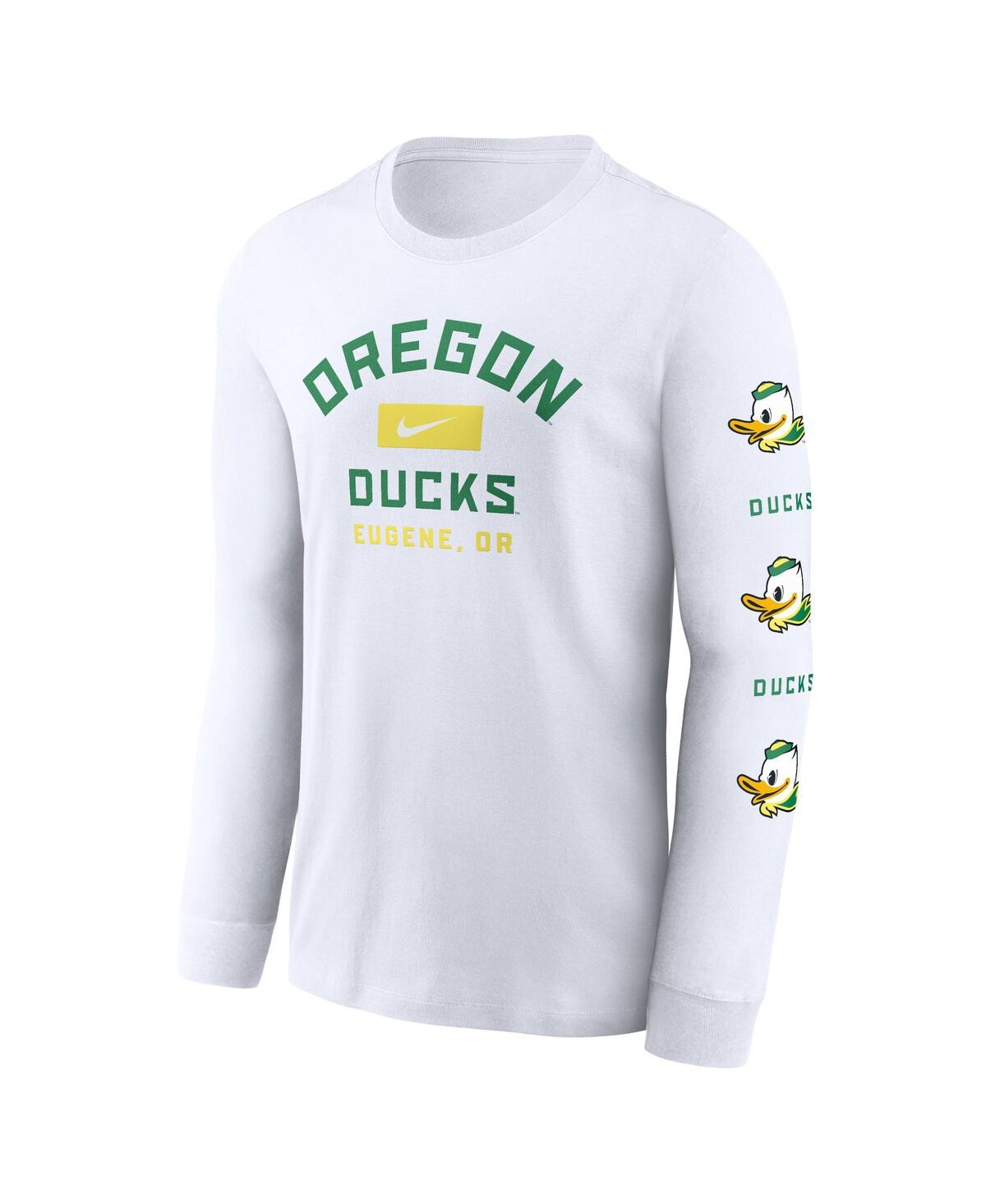 Nike Men'sOregon Ducks Primetime Classic Location Long Sleeve T-Shirt - White