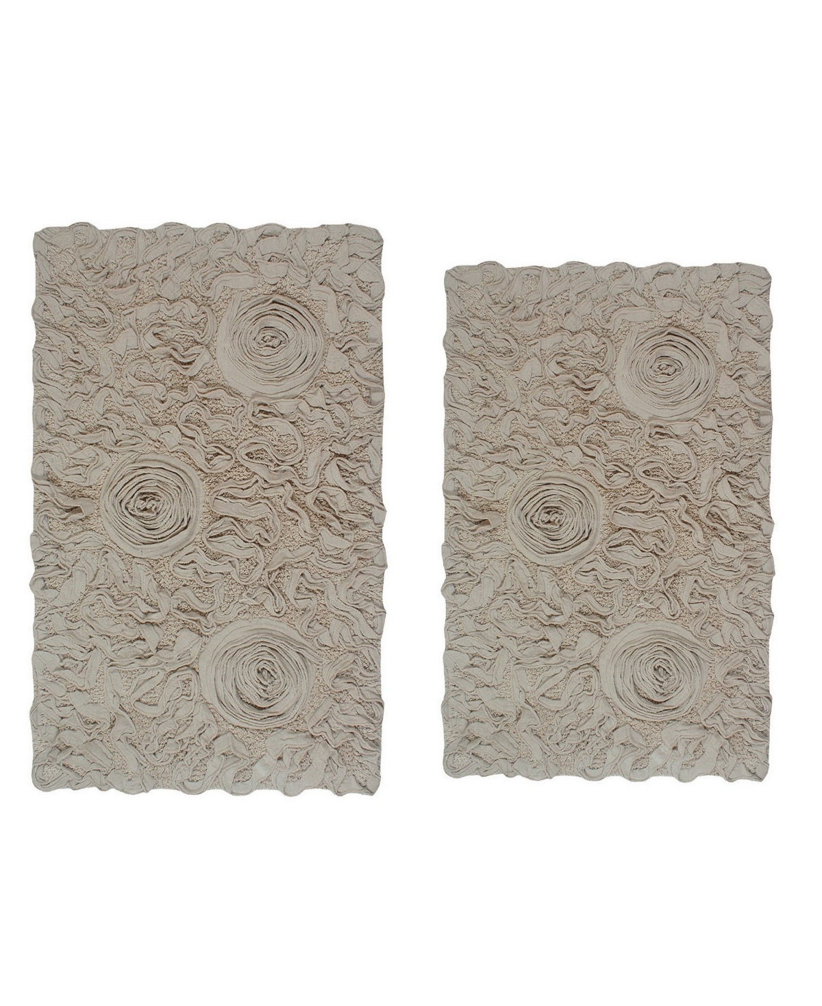 Home Weavers Bell Flower 2-pc. Bath Rug Set In Linen