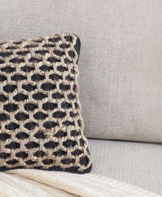 Jada Jute Decorative Pillow, 12" x 20"