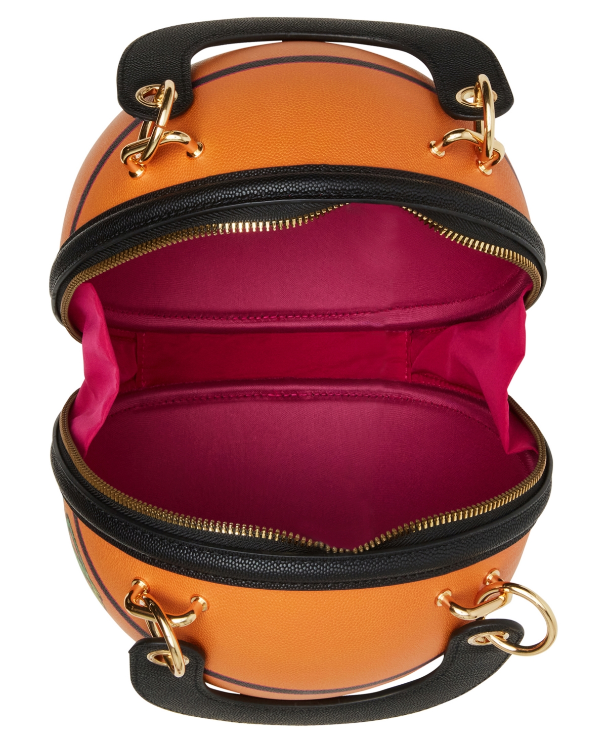 Shop Betsey Johnson Basketball Small Crossbody Bag In Orange Multi