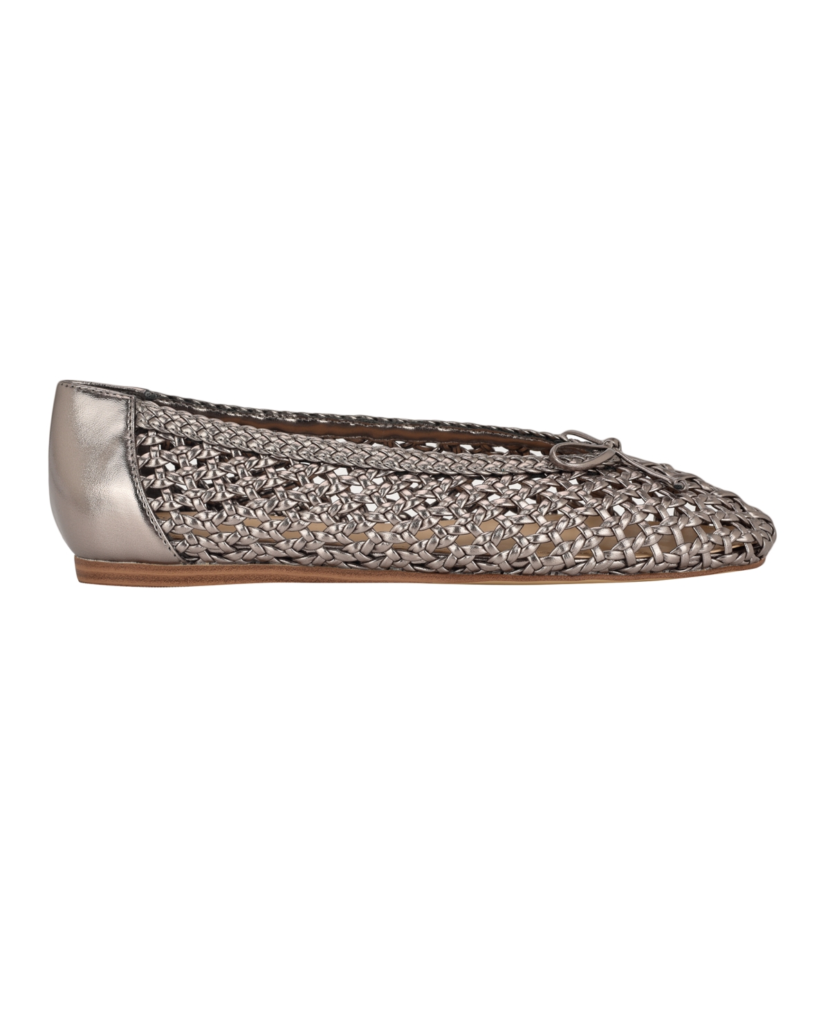 Calvin Klein Zatoria Ballet Flat In Pewter