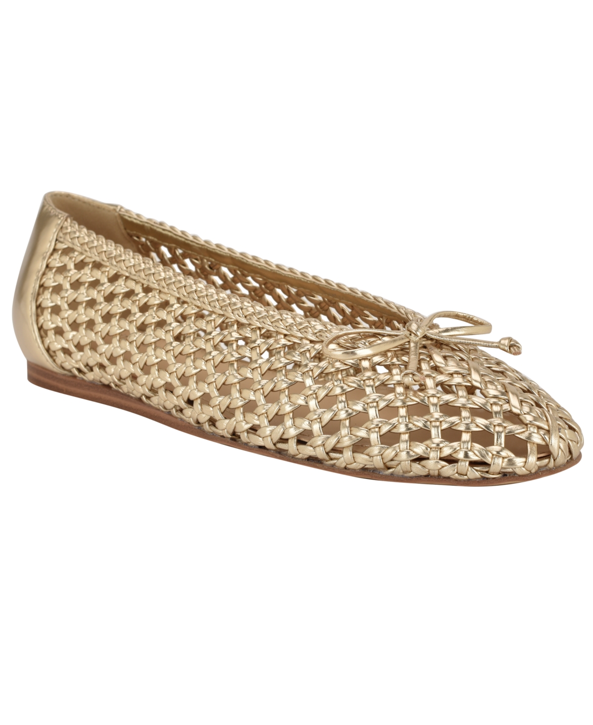 Calvin Klein Zatoria Ballet Flat In Gold