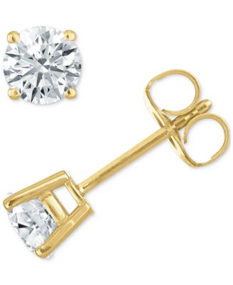 Diamond Four Prong Stud Earrings (3/8 ct. tw) in 14k White Gold or 14k Gold