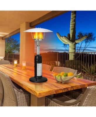 11 000 BTU Portable Tabletop Propane Patio Standing Heater-Black