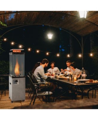 41 000 BTU Propane Patio Heater with Metal Hood-Gray
