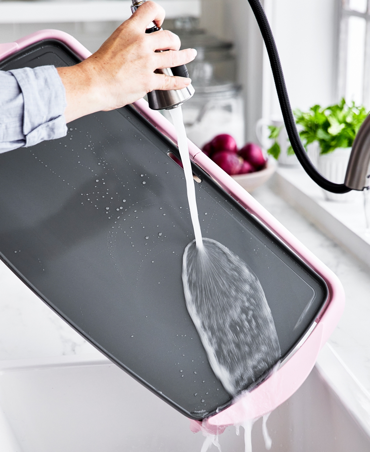 Greenlife 23" Ceramic Nonstick Healthy Griddle Xl In Pink