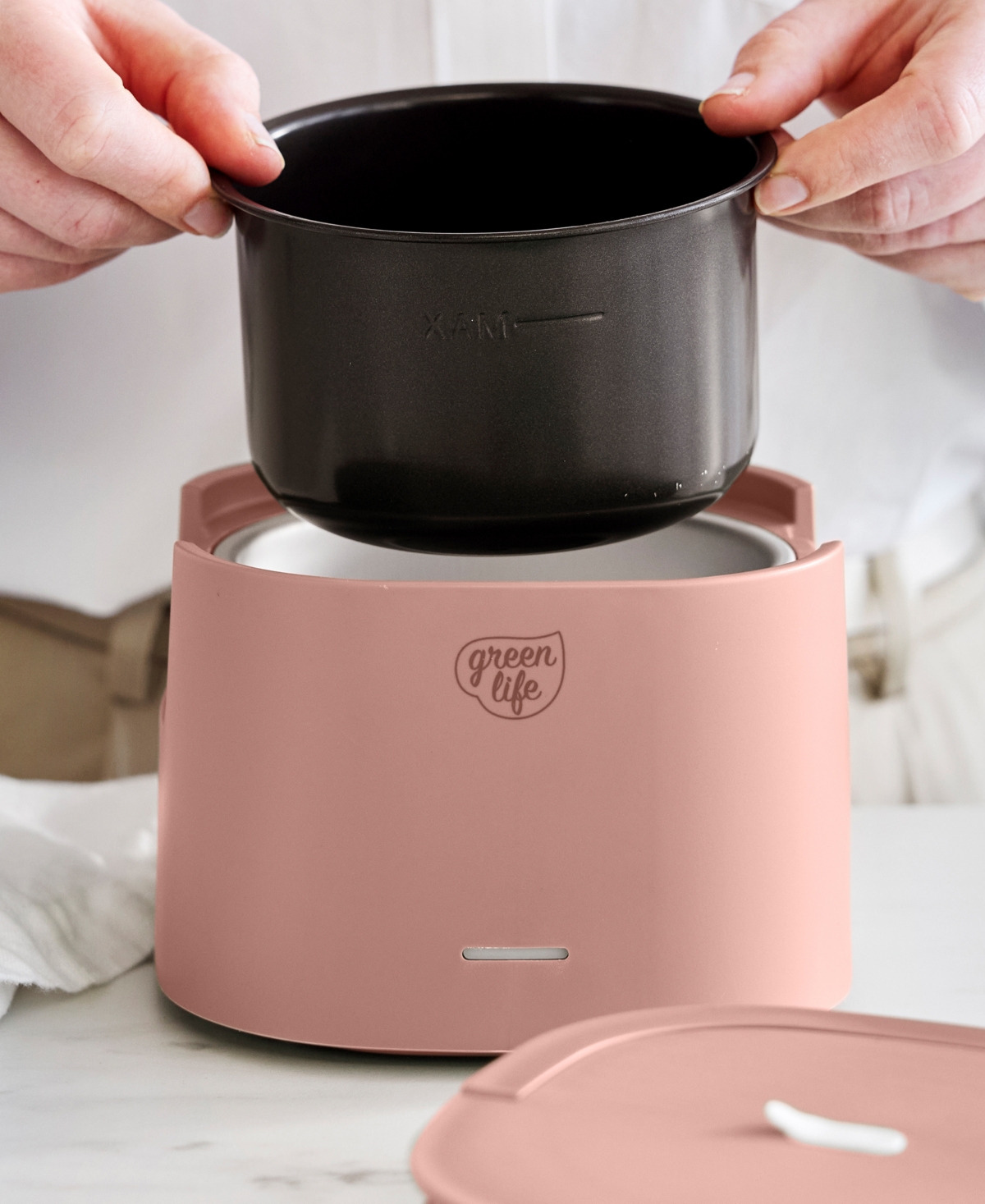 Greenlife 20 oz Healthy Electric Lunch Box In Dusty Rose