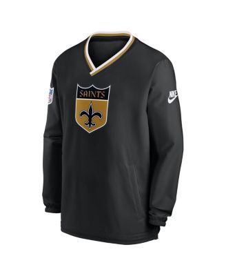 Men's Black New Orleans Saints 2023 Sideline V-Neck Pullover Windshirt