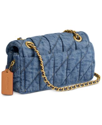 Tabby 20 Quilted Denim Shoulder Bag