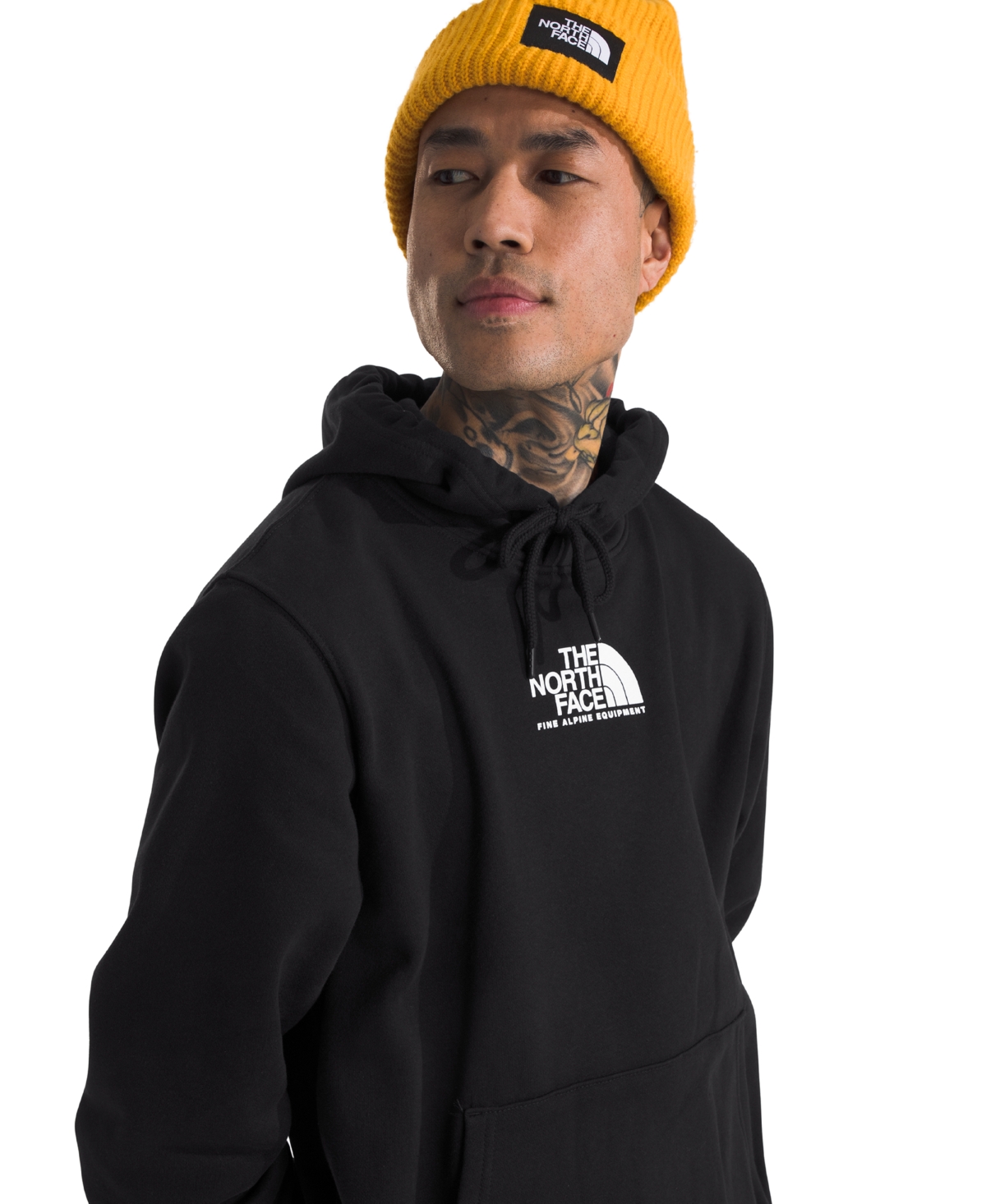 Shop The North Face Men's Fine Alpine Hooded Sweatshirt In Tnf Black,white