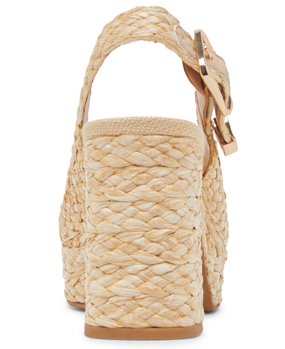 Dolce Vita Flores Slingback Platform Sandal In Natural Raffia