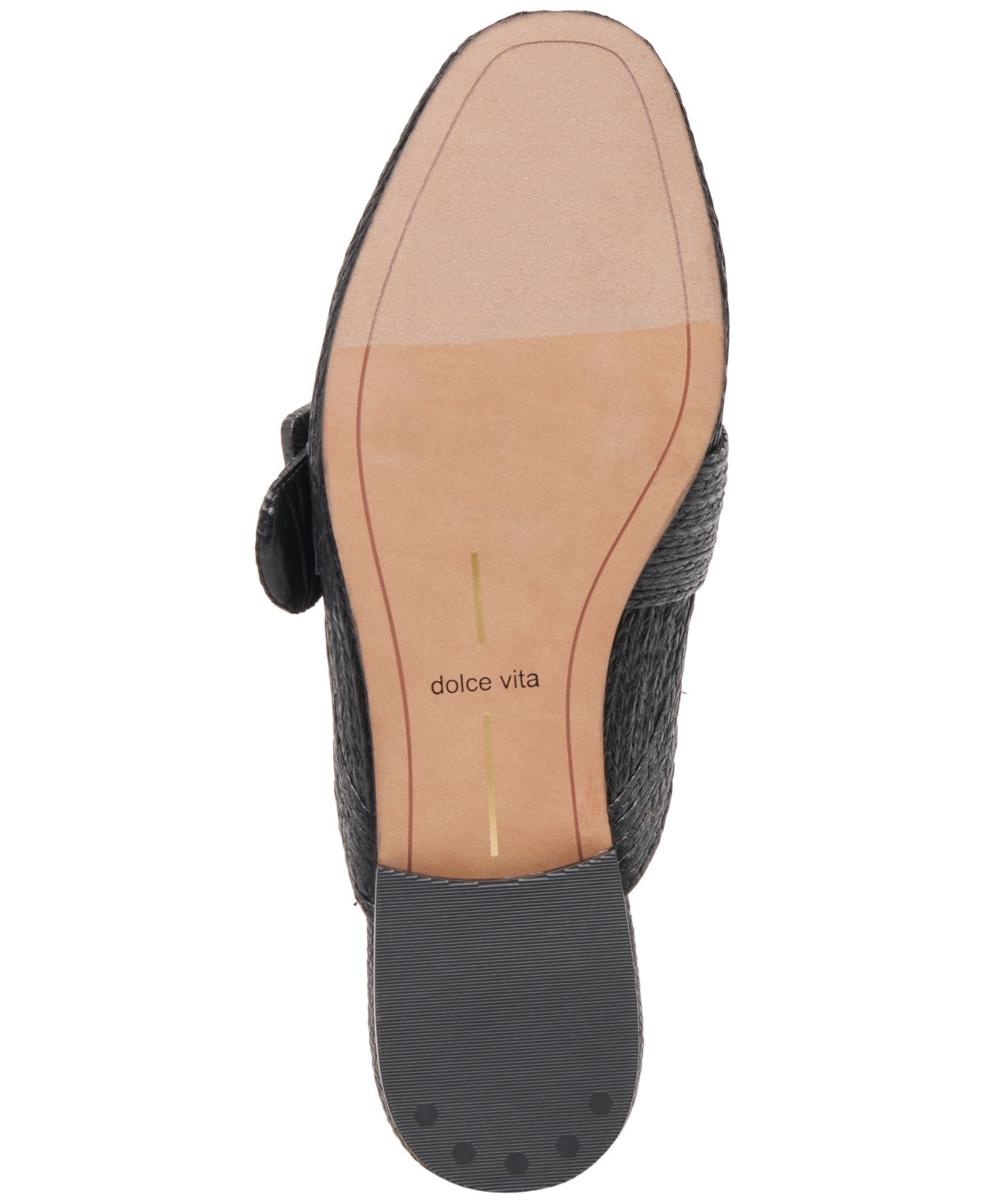 Dolce Vita Women's Sianna Woven Raffia Slip-On Mule Flats