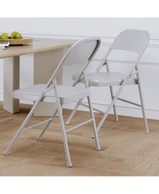 Foldable Dining Chairs Set of 4 – Metal Frame, 350 lb Capacity, Portable Orange Seats for Home, Office & Events.