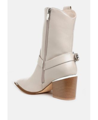 Woodstock Diamante Embellished Pin Buckle Boots