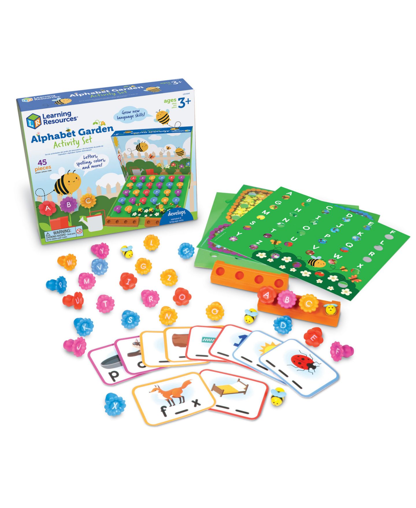 Детские игрушки Learning Resources Alphabet Garden Letter Matching 45-Piece Activity Set, Ages 3+ — фото 1