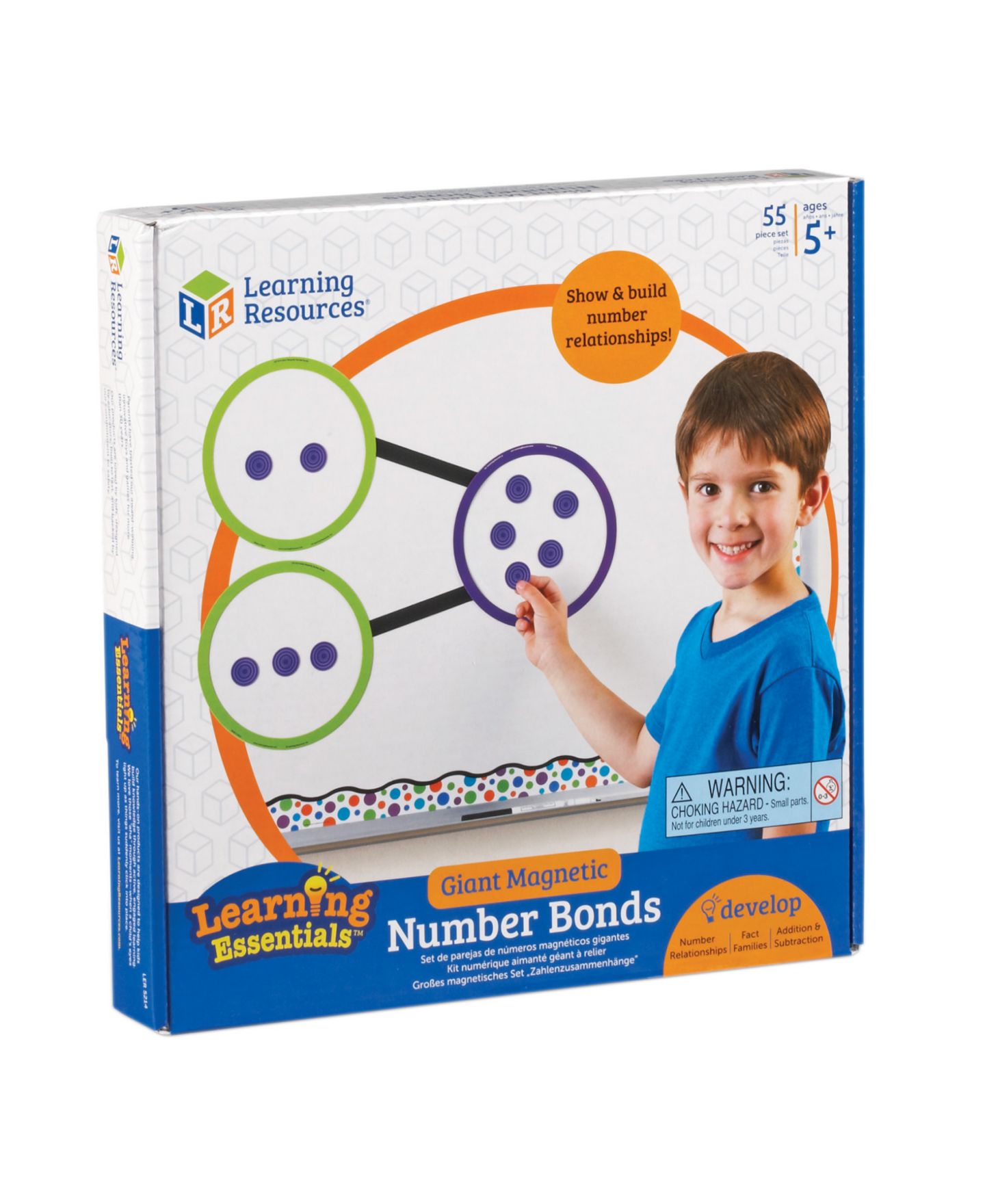 Детские игрушки Learning Resources Giant Magnetic Number Bonds 55-Piece Set, Ages 5+ — фото 1