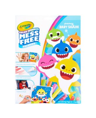 Color Wonder Mess Free Coloring Pad Markers and Baby Shark, Pack of 2