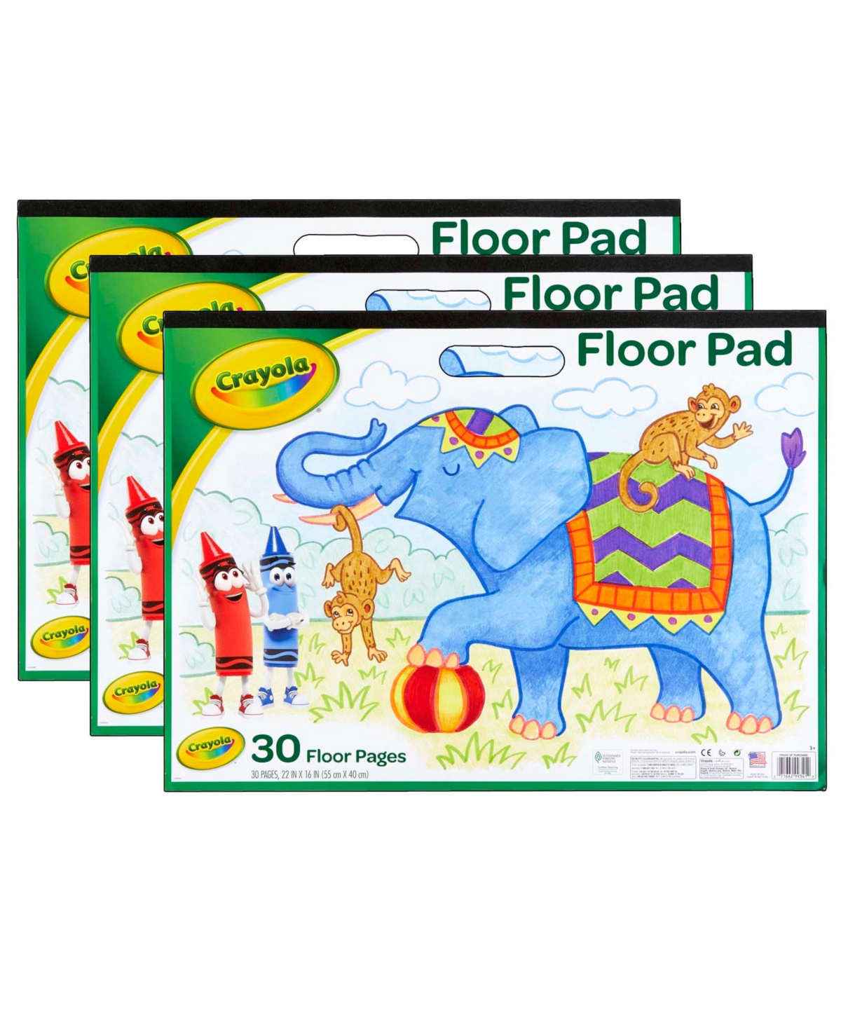 Giant Paper Pad, 30 Sheets, Pack of 3 - White