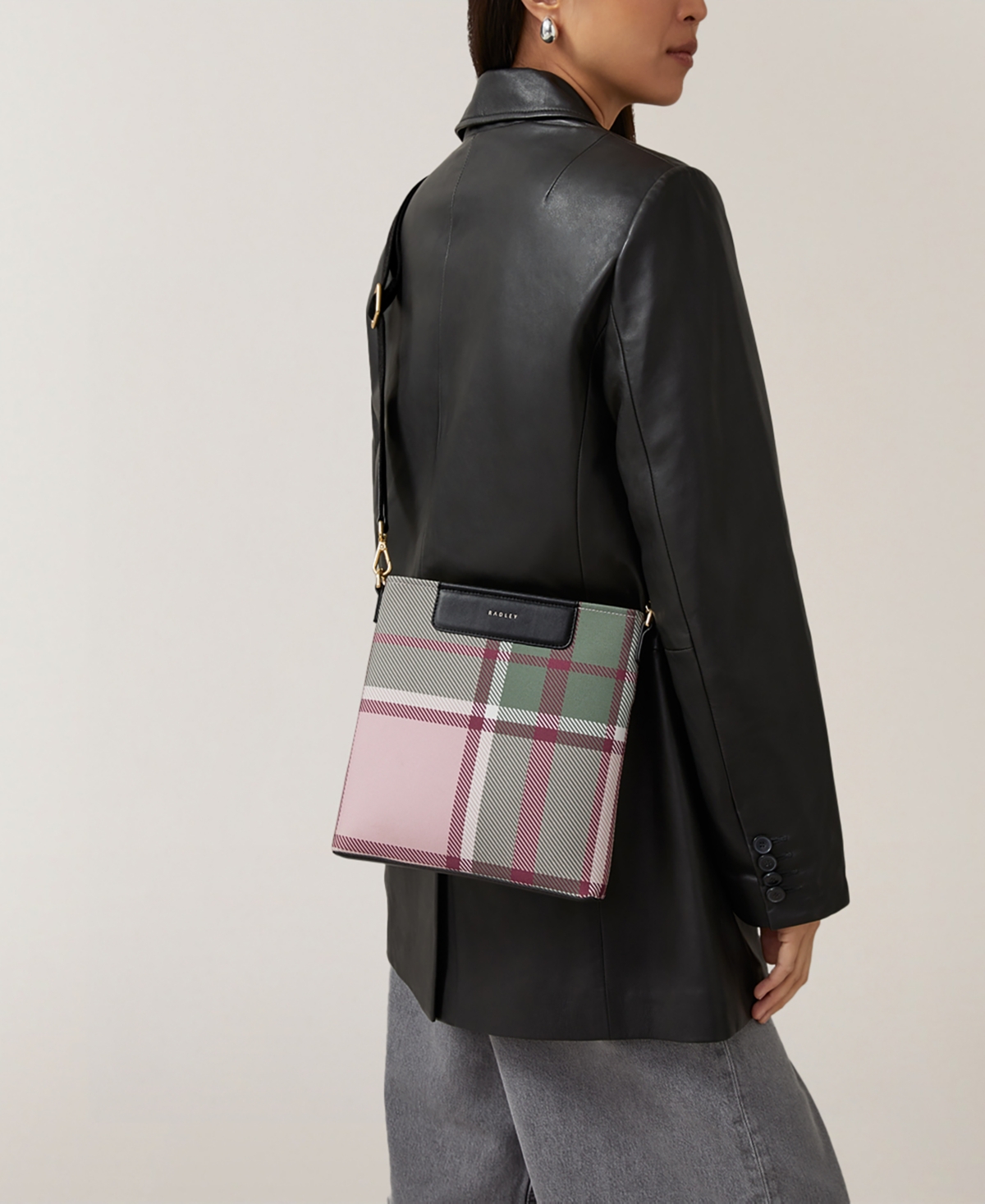 Radley London Manor Gardens Check Zip-Top Crossbody
