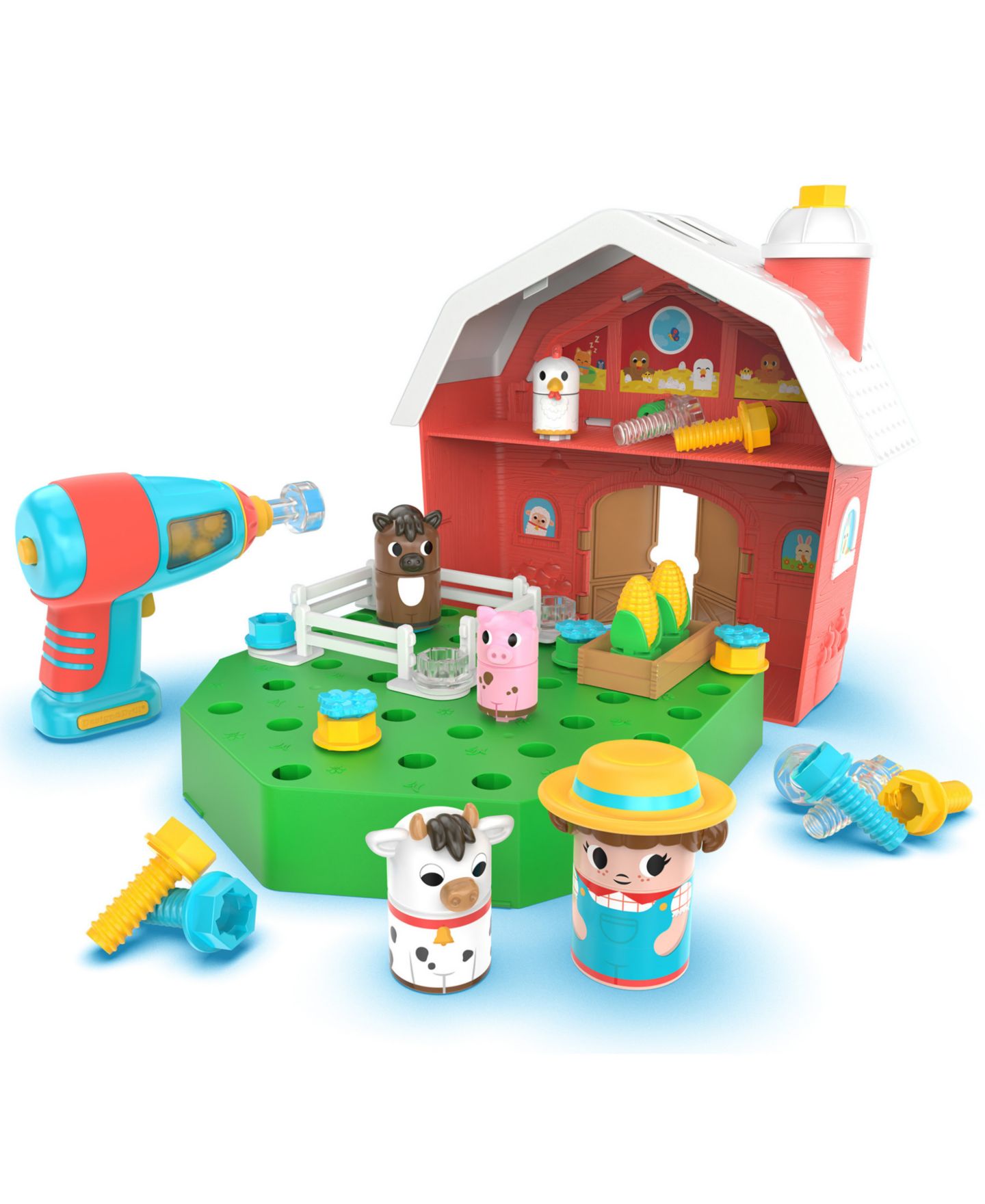 Детский конструктор Educational Insights Barn Bolt Buddies 24-Piece Building Set, Ages 3+ — фото 6