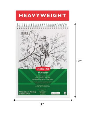 Derwent Academy Wirebound Sketchbook, 70 Sheets, Pack of 3