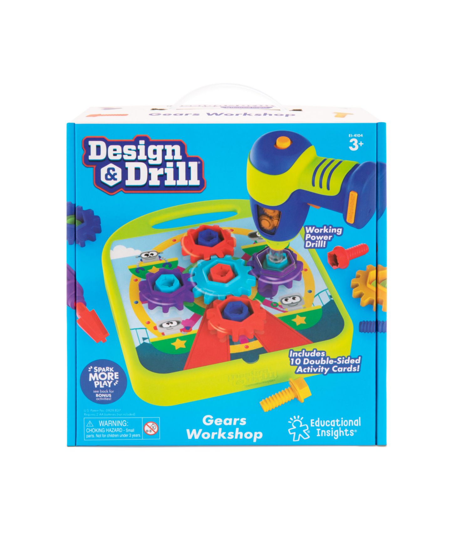 Детские игрушки Educational Insights Design & Drill Gears Fine Motor Skills Kit, Ages 3+ — фото 4