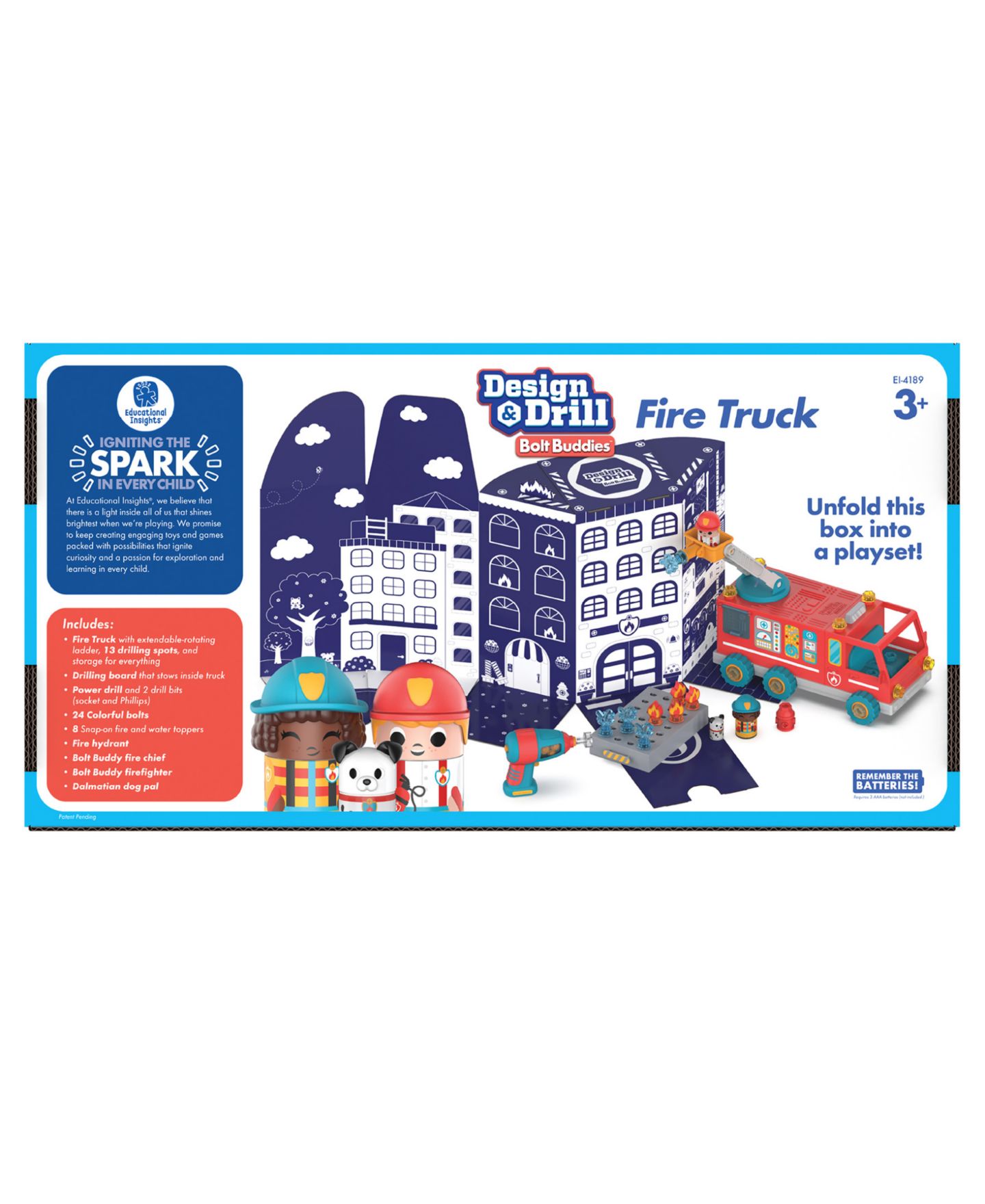 Детский конструктор Educational Insights Fire Truck Bolt Buddies 24-Piece Building Set, Ages 3+ — фото 4