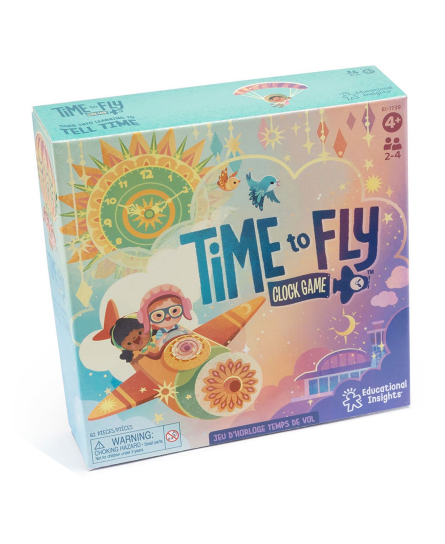 Детская настольная игра Educational Insights Time to Fly Time-Telling Board Game, Ages 4+ — фото 2