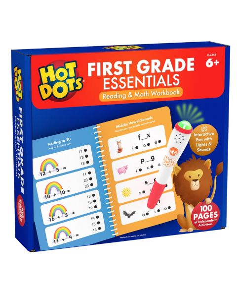Детская игрушка Educational Insights Hot Dots Reading and Math Interactive Workbook, Ages 6+