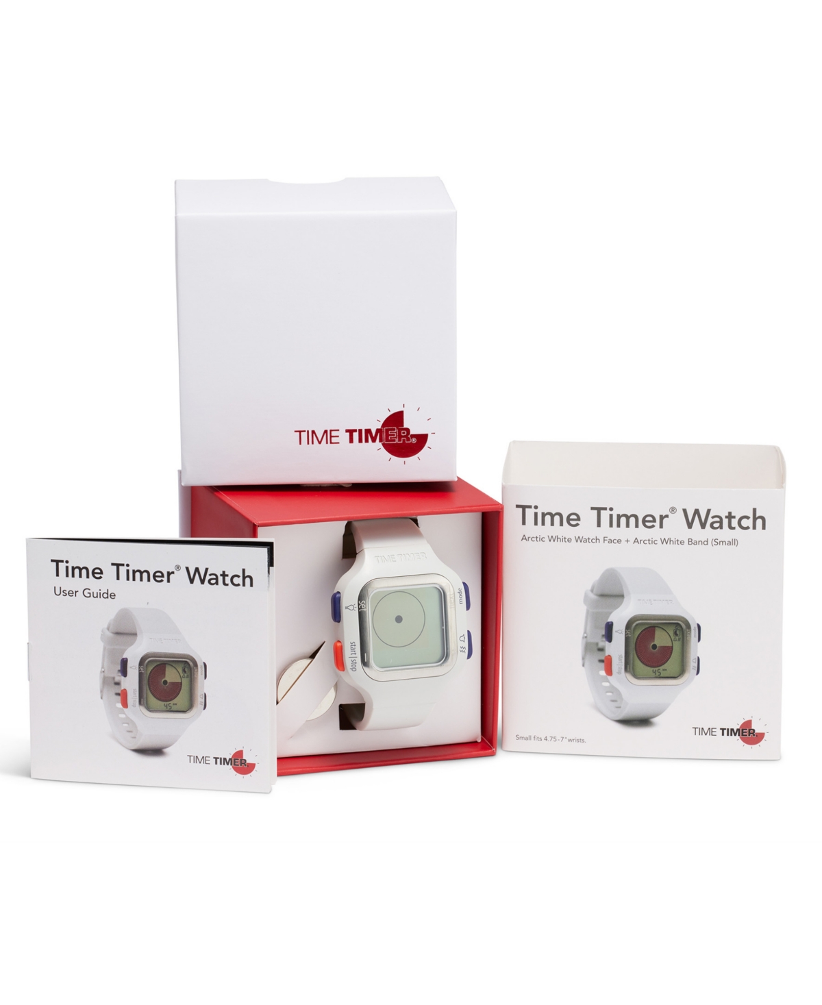 Time Timer Watch, Small In Arctic White