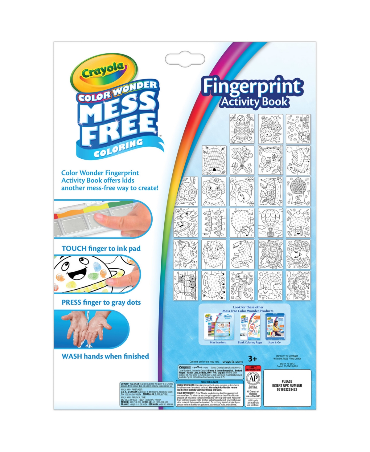 Crayola Color Wonder Fingerprint Activity Book In Assorted