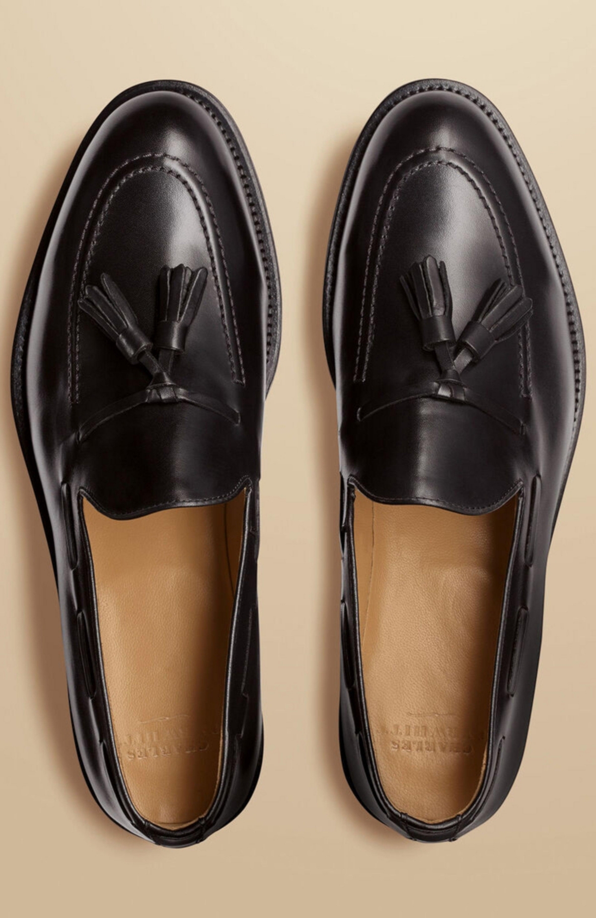 Men's Leather Tassel Loafer - Black