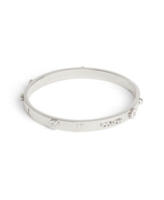 Faux Stone Signature Mixed Motif Bangle Bracelet