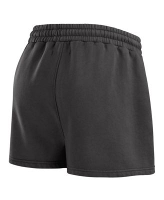 WEAR by Erin Andrews Womens Black Jacksonville Jaguars Washed Fleece Long Sleeve T-Shirt Shorts Lounge Set 15290₽