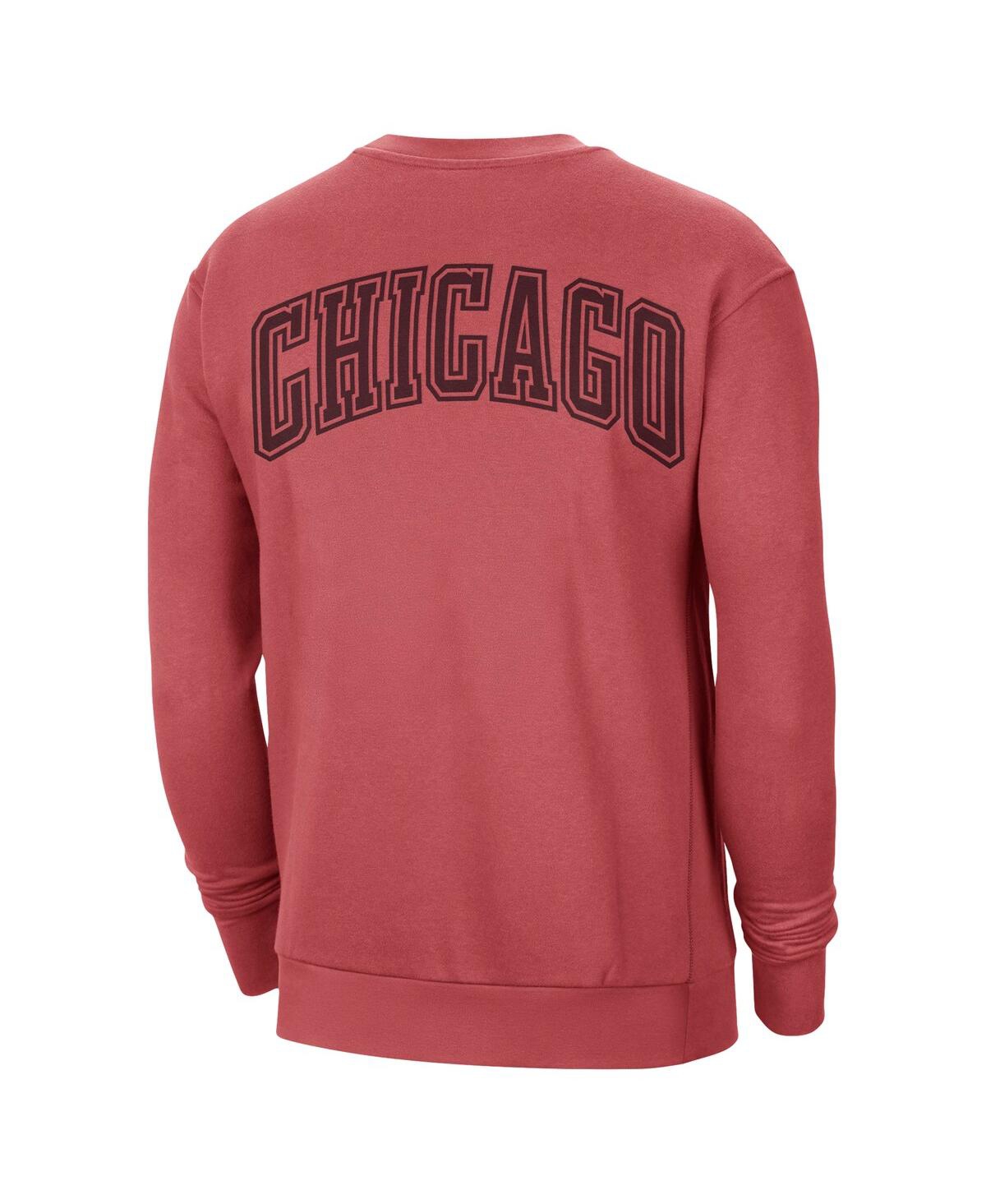 JORDAN MEN'S RED CHICAGO BULLS COURTSIDE STATEMENT EDITION HEAVYWEIGHT PULLOVER SWEATSHIRT 