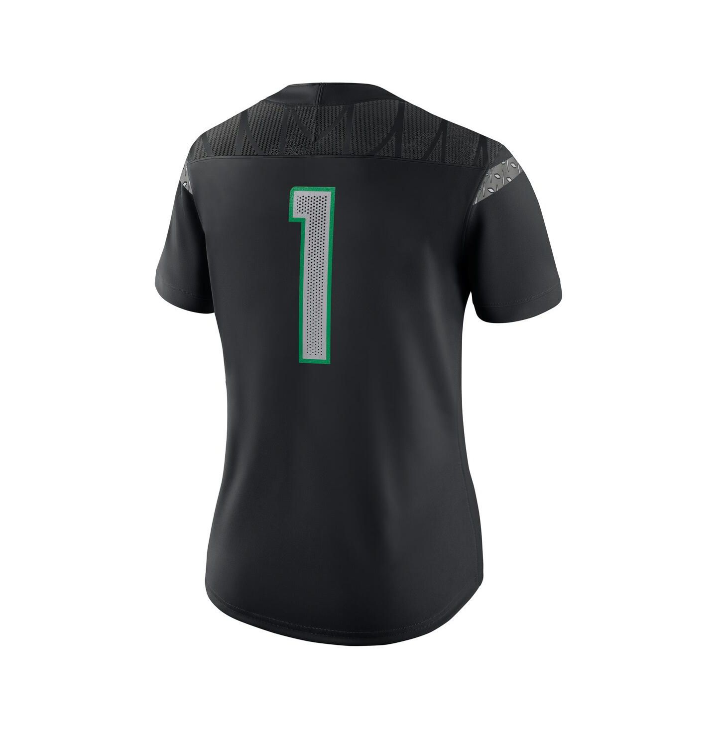Женский топ Nike 1 Black Oregon Ducks Game Jersey — фото 2