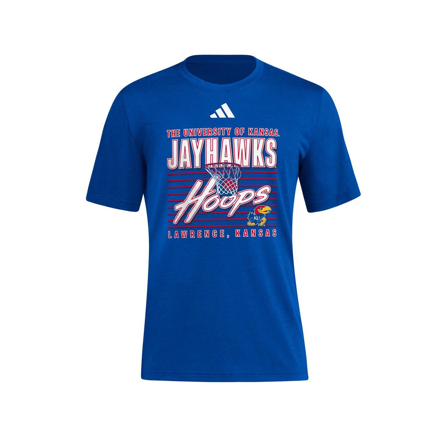 Men's Royal Kansas Jayhawks Locker Swish Tri-blend T-shirt