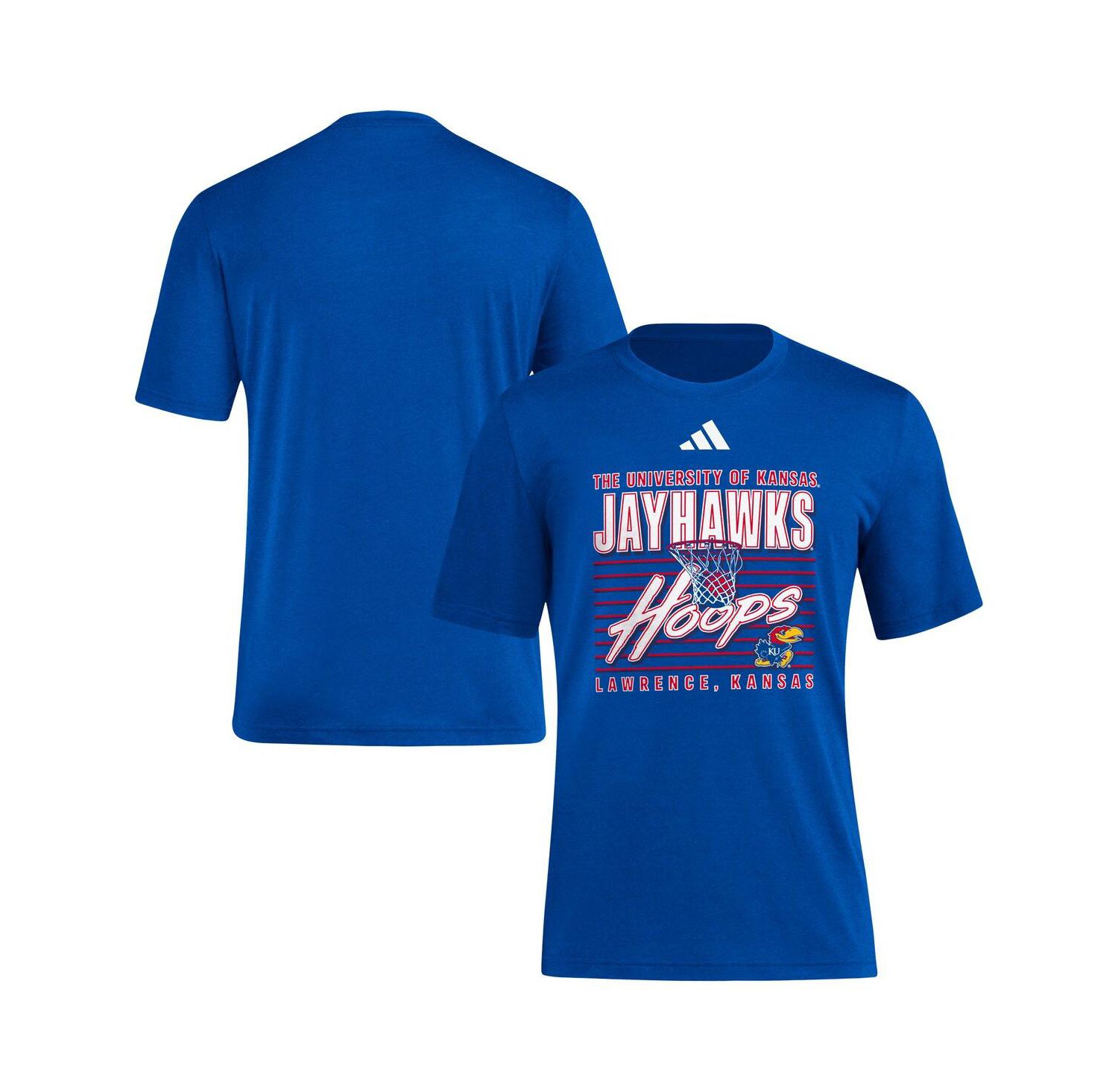 Men's Royal Kansas Jayhawks Locker Swish Tri-blend T-shirt