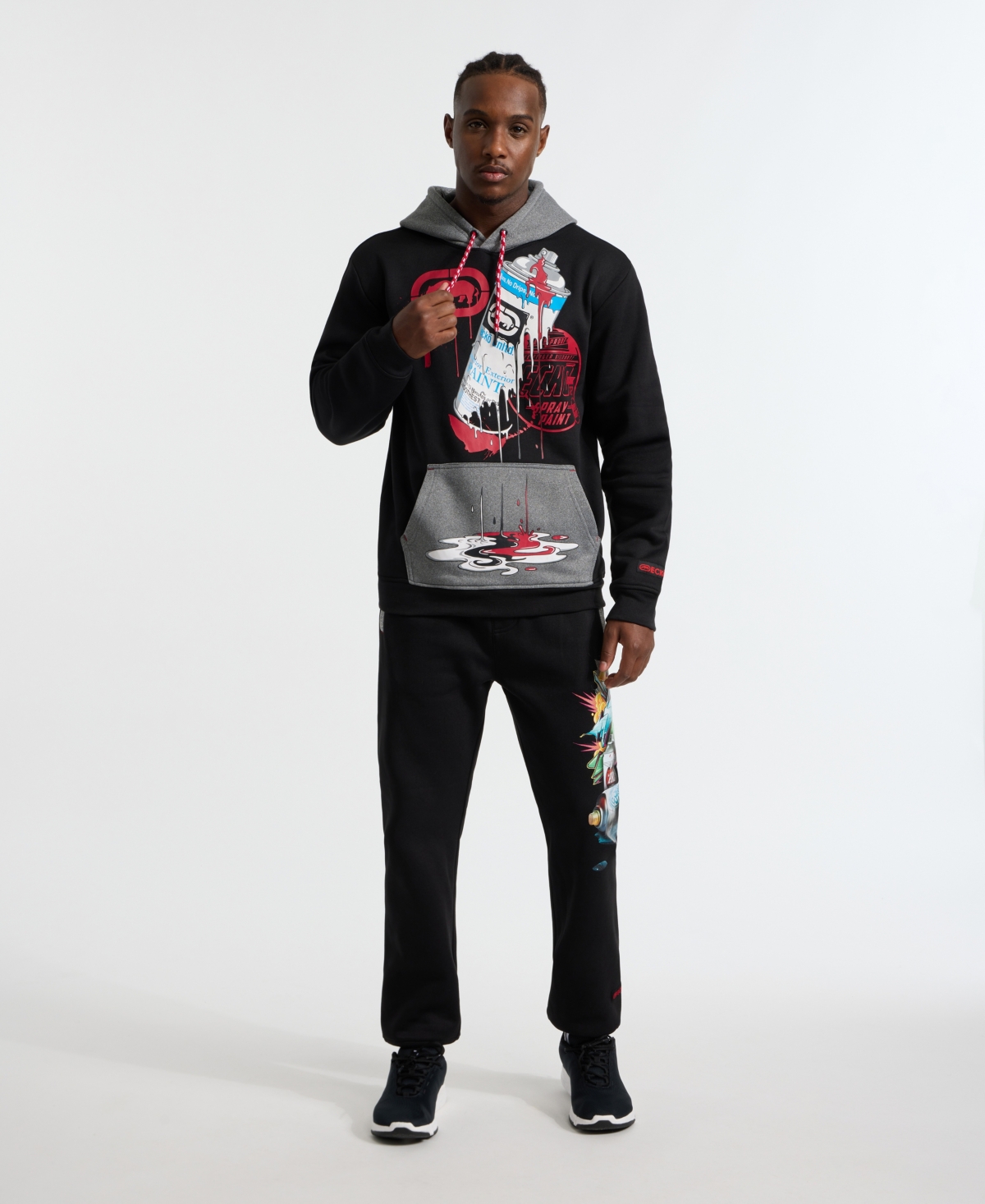Shop Ecko Unltd Men's Tag A Lot Hoodie In Black