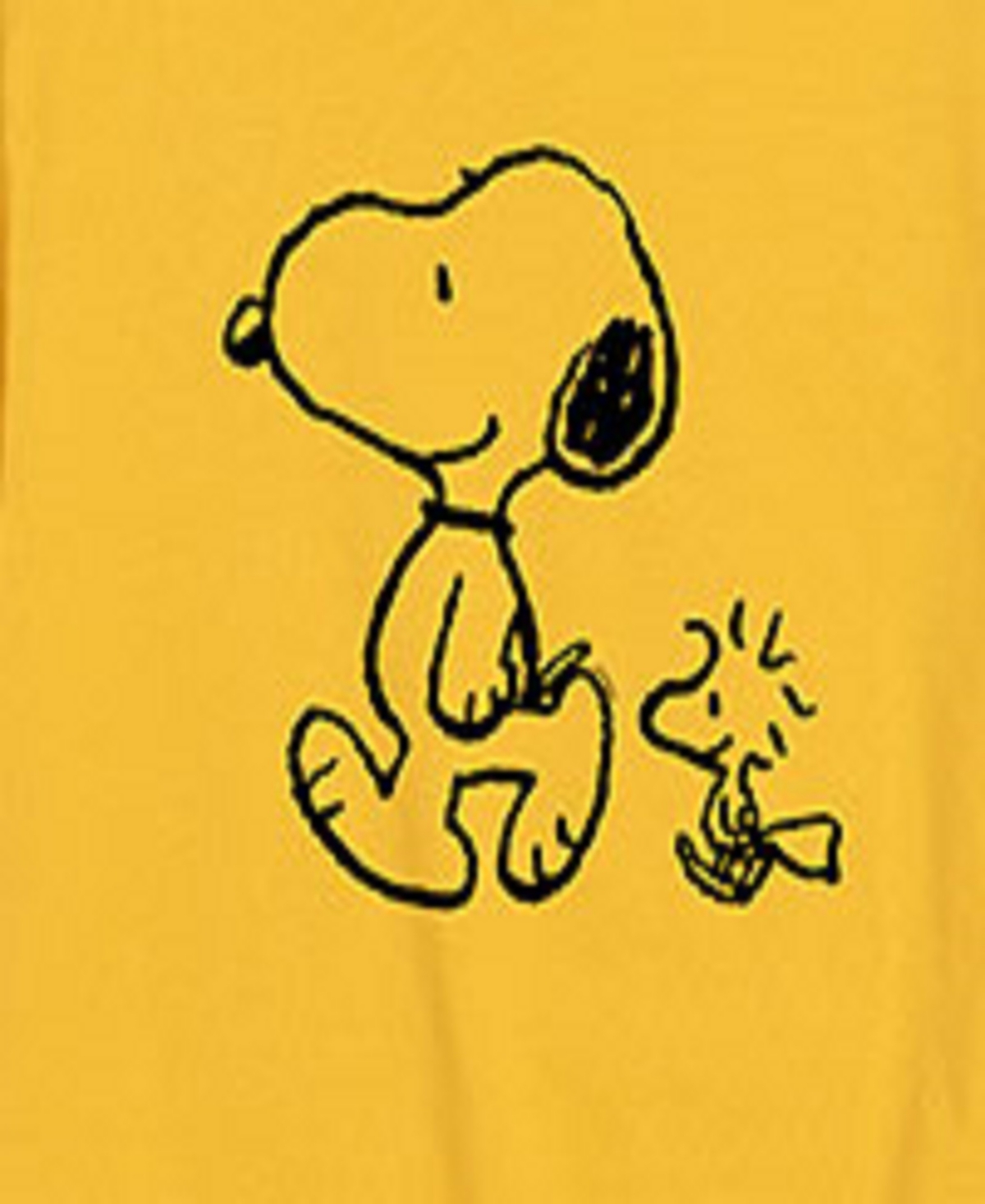Hybrid Big Boys Peanuts Snoopy Woodstock Graphic Tee In Yellow
